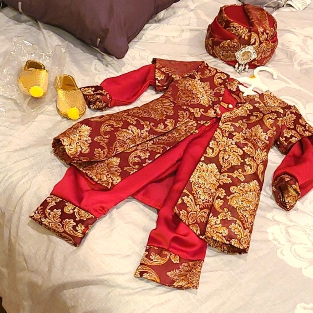 Authentic 5 pieces turkish Sultan toddler costume outfit size 18 months to 3T